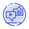 Chat, Connection, Marketing, Messaging, Speech Blue Dotted Line Line Icon