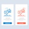 Chat, Connection, Marketing, Messaging, Speech  Blue and Red Download and Buy Now web Widget Card Template