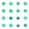 Chat Emoji flat icons set