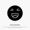 Chat, Emojis, Smile, Happy solid Glyph Icon vector