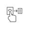 Chat free, finger, touch, conversation icon. Element of corruption icon. Thin line icon on white background