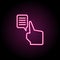 Chat free, finger, touch, conversation neon icon. Simple thin line, outline vector of touch gesture icons for ui and ux, website