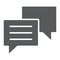 Chat glyph icon, dialog and talk, speech bubble