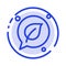 Chat, Green, Leaf, Save Blue Dotted Line Line Icon