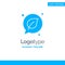 Chat, Green, Leaf, Save Blue Solid Logo Template. Place for Tagline