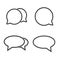 Chat icon. Speech bubbles icon. Message sign. Vector illustration, flat design.