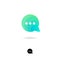 Chat icon, UI. Web button. Chat, communication, conversation, conversation, information exchange icon. Bubble symbol with shadow.