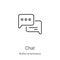 chat icon vector from bufilot ecommerce collection. Thin line chat outline icon vector illustration. Linear symbol for use on web