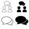 Chat icon vector. Communication illustration sign. Correspondence symbol. Dialogue logo.
