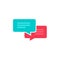 Chat icon vector isolated, dialog bubble speech symbol