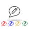Chat idea creative multi color style icon. Simple thin line, outline vector of web icons for ui and ux, website or mobile