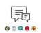 Chat line icon. Speech bubble sign.