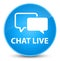 Chat live elegant cyan blue round button