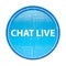 Chat Live floral blue round button