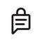 Chat lock icon vector. Whatsapp message encryption