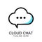 Chat logo, speech bubble in cloud form