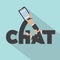 Chat On Mobile Typography Design