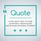 Chat or quote square template. Quotes form and speech box isolated on modern background. Vector illustration.