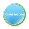 Chat Room natural aqua cyan blue round button