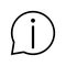 Chat sign Info sign icon in speech bubble - vector iconic design