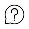 Chat sign Question icon in speech bubble - vector iconic design