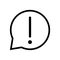 Chat sign Warning icon in speech bubble - vector iconic design