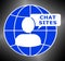 Chat Sites Logo Means Discussion 3d Illustration