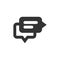 Chat speech bubble and dialog balloon filled style vector icon
