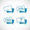 Chat Speech bubble Icons set. Message and information icons, FAQ and question icons. Element of web icon
