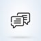 Chat Speech Bubble linear style. Comment and message line icon. vector Illustration Talk bubble speech