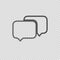 Chat speech icon bubbles. Isolated vector illustration