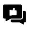 Chat vector glyph flat icon