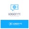 Chat, World, Technical, Service Blue Outline Logo Place for Tagline