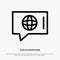 Chat, World, Technical, Service Line Icon Vector