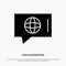 Chat, World, Technical, Service solid Glyph Icon vector