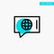 Chat, World, Technical, Service turquoise highlight circle point Vector icon