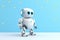 Chatbot cute robot background. Generate Ai