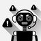 Chatbot Error Icon Concept Black Chat Bot Or Chatterbot Service Of Online Support Technology