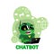 Chatbot Icon Chatter Bot Using Laptop Digital Robot Support Modern Technology Concept
