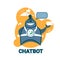 Chatbot Icon Concept Support Robot Technology Digital Chat Bot Application