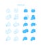Chatbot icons. Vector stroke style.