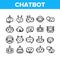 Chatbot Robot Collection Elements Icons Set Vector