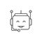 Chatbot Robot Head vector concept icon in thin line style