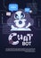 Chatbot Robot Technology, Chatterbot Using Digital Tablet Virtual Assistance And Web Support Concept Template Banner