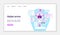 Chatbot service landing page flat silhouette vector template