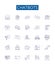 Chatbots line icons signs set. Design collection of Chatbots, Artificial, Intelligence, Automated, Conversational