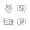 Chatbots linear icons set
