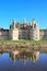 Chateau Chambord castle with reflection, Loire Valley, France