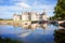 Chateau de Chambord, royal medieval french castle with reflectio