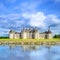 Chateau de Chambord, Unesco medieval french castle and reflection. Loire, France